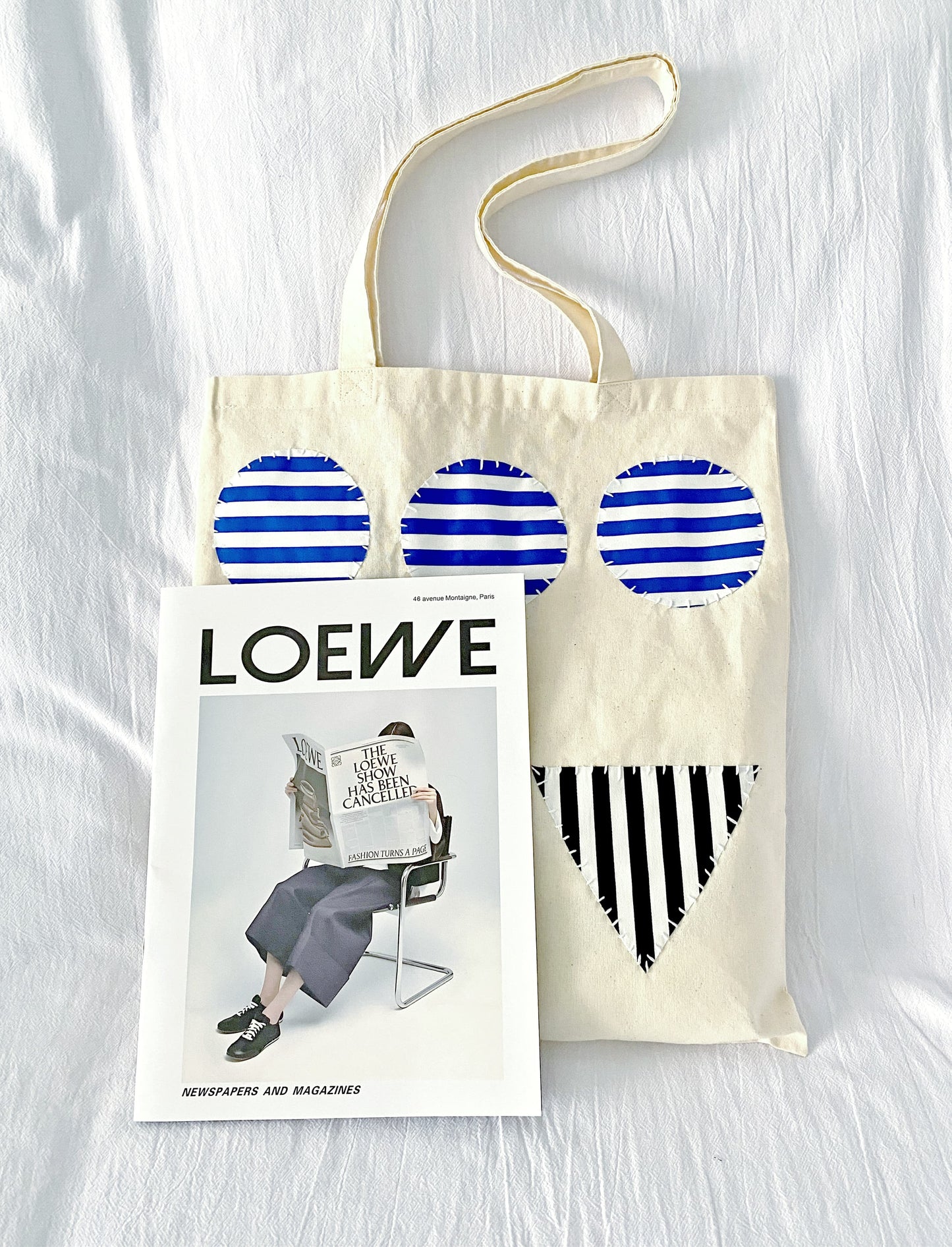 fashionable women’s tote with hand-stitched detail