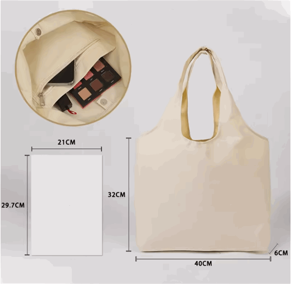 Practical and poetic patchwork tote bag