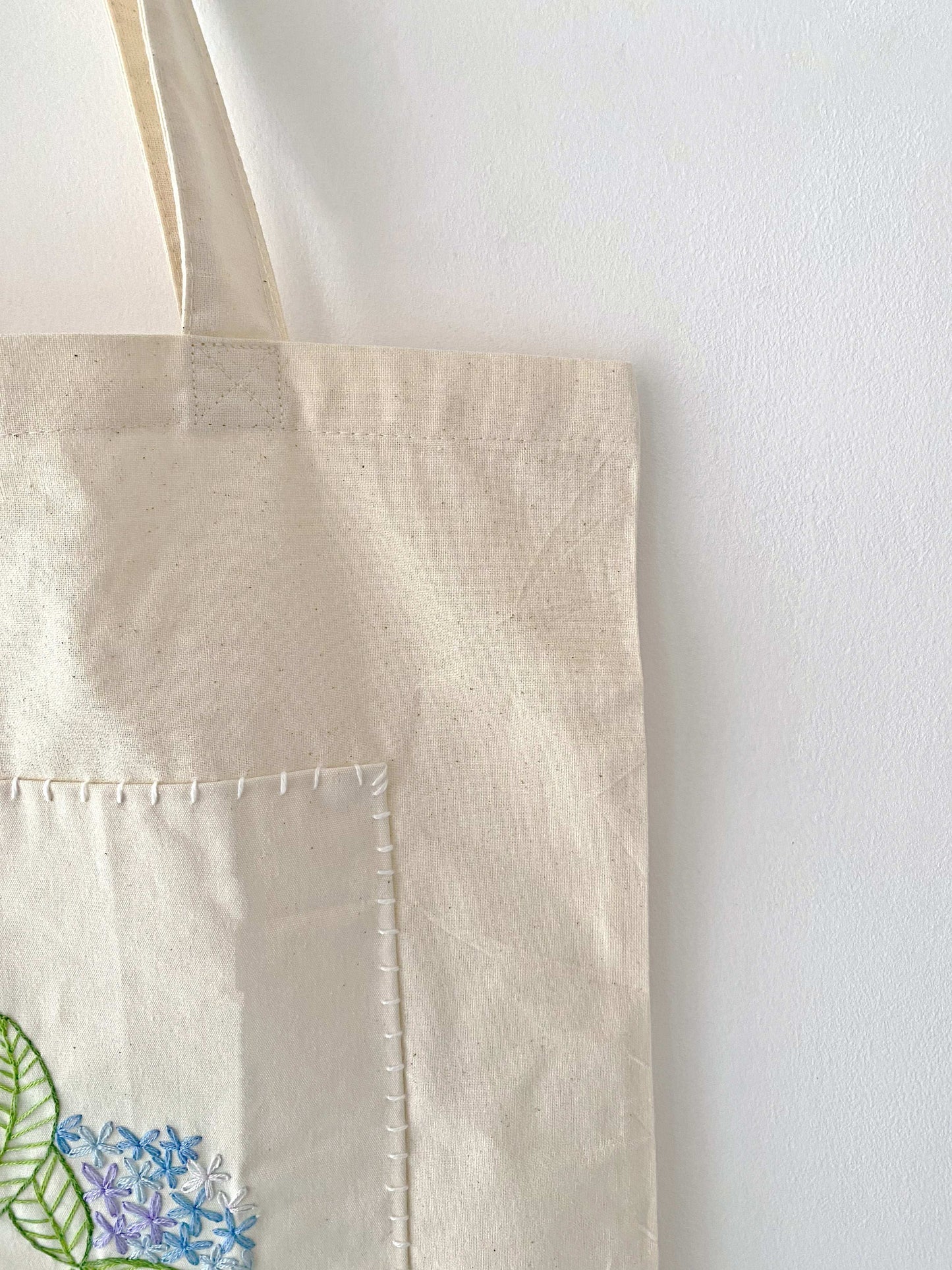 Chic eco tote with handcrafted floral touch