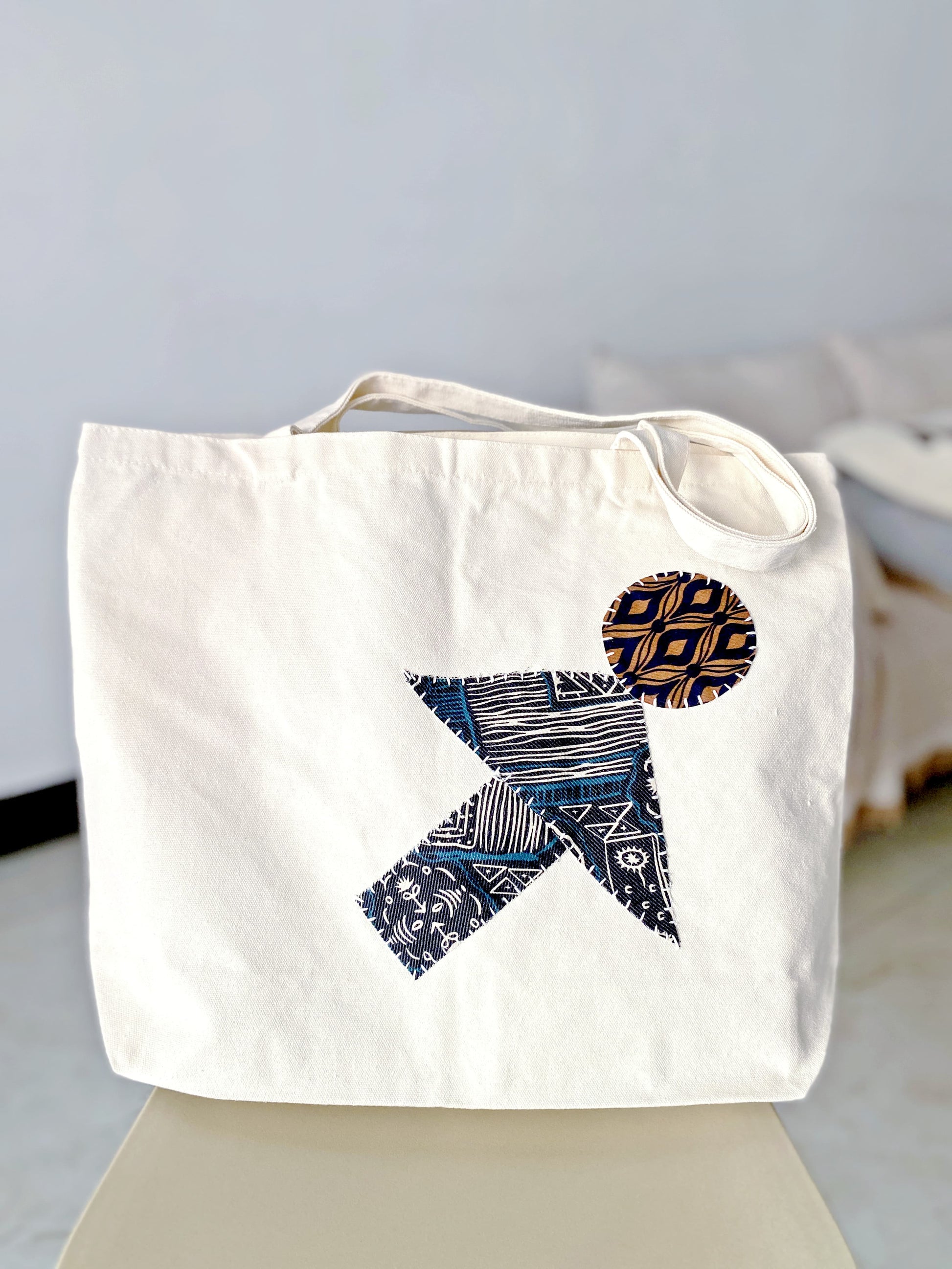 handmade patchwork canvas tote as a thoughtful Mother’s Day gift