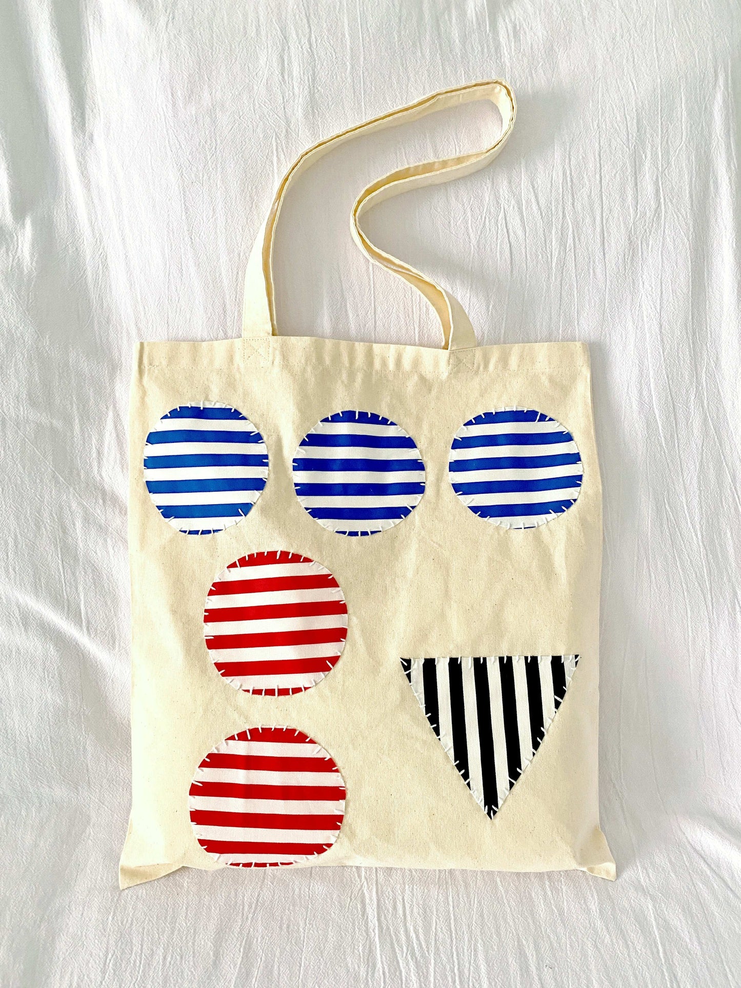 stylish handcrafted tote with patchwork