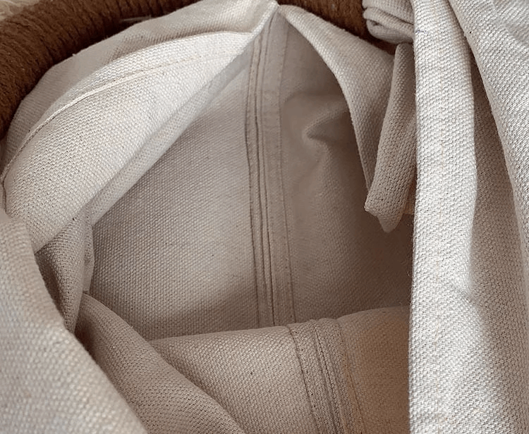 Handmade shoulder bag with eco-conscious design