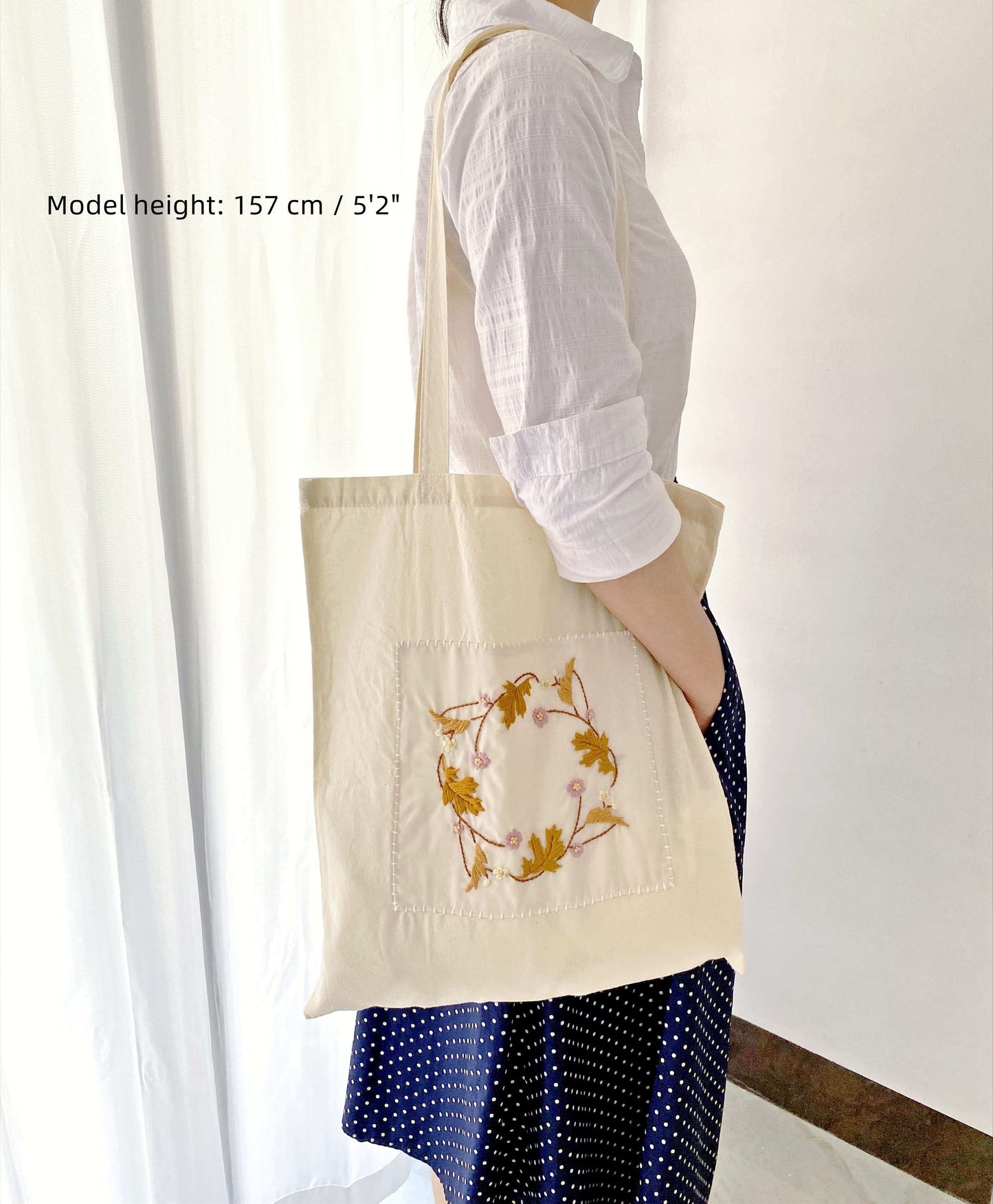 large fabric tote with sustainable materials for modern minimalist outfits