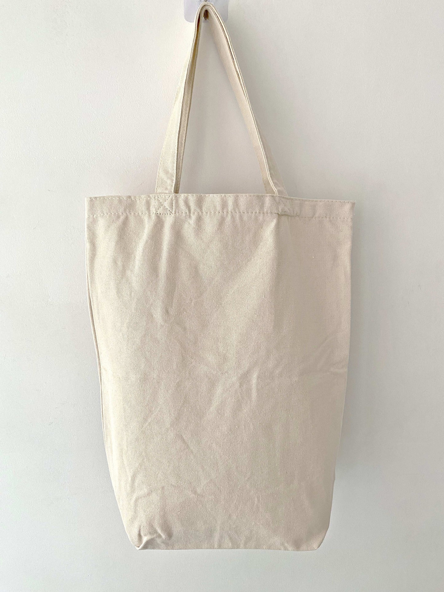 unique patch tote with apple design