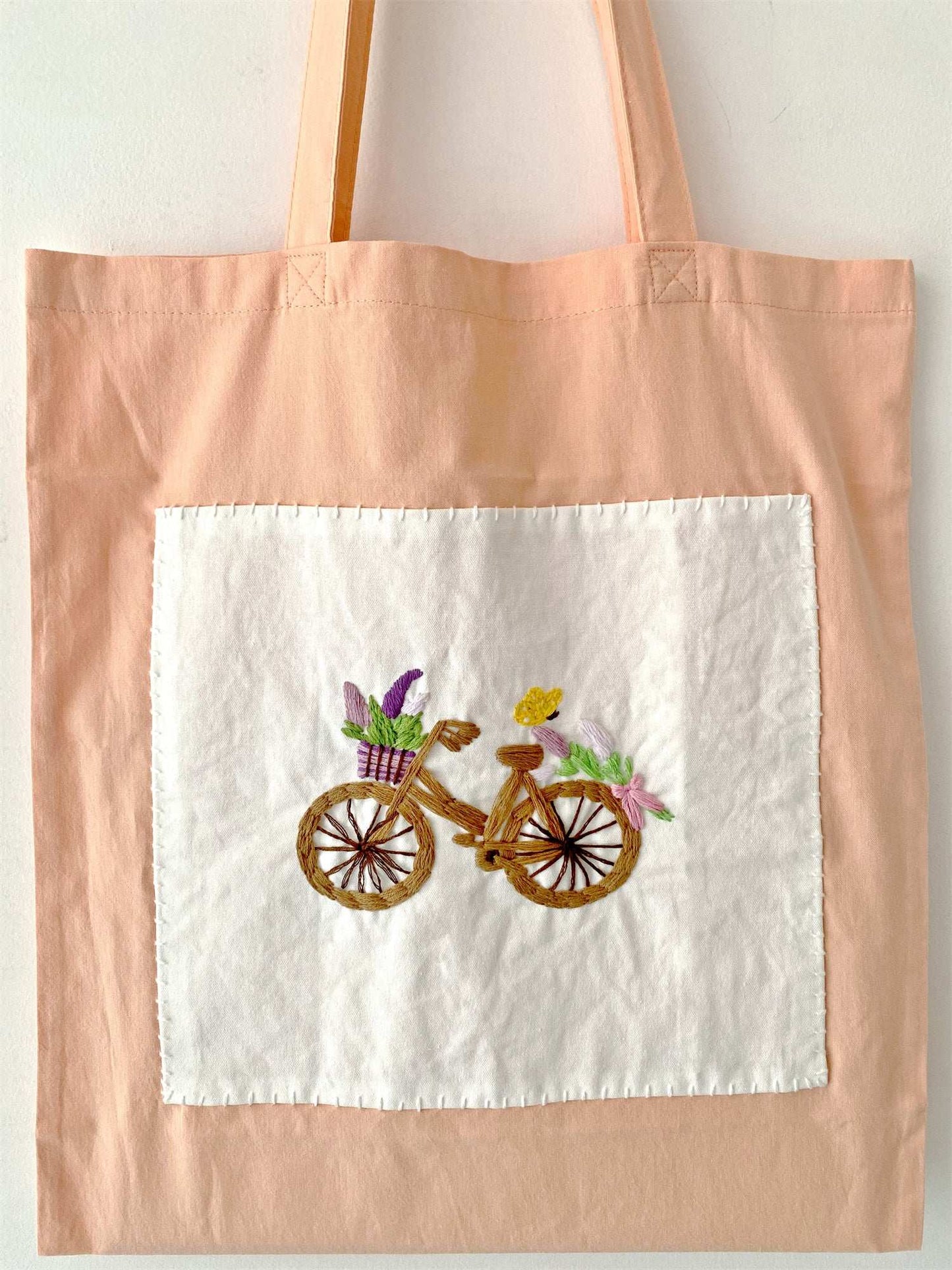 unique hand-embroidered bicycle artwork