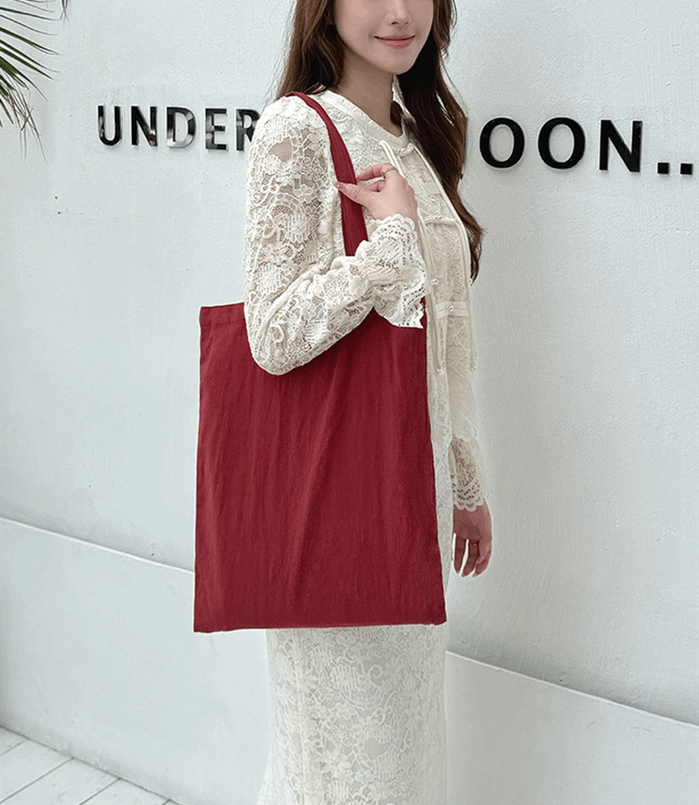 sustainable canvas shoulder tote