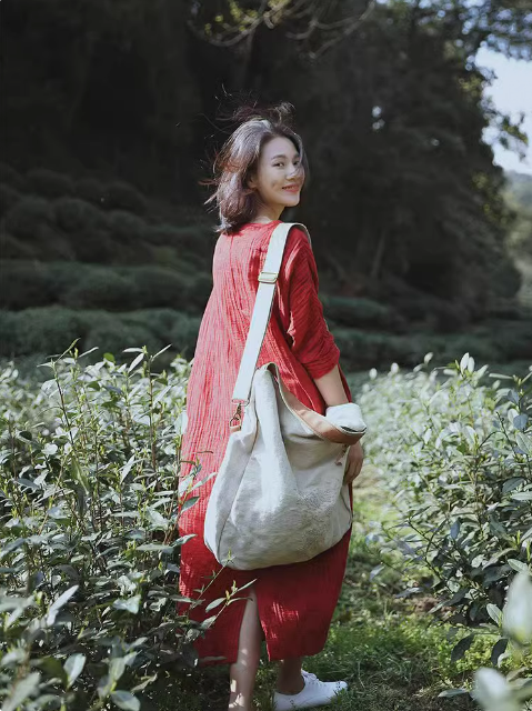 organic cotton reusable shopping bag filled with groceries