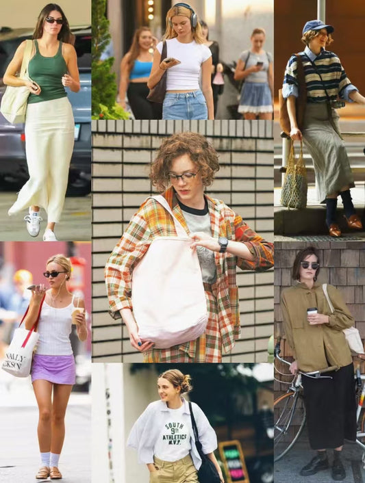 Eco-friendly reusable canvas bag used for grocery shopping