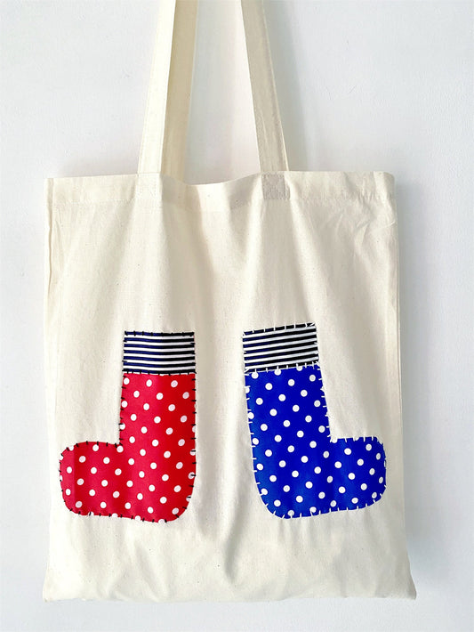 Eco-friendly hand-printed fabric tote bag for everyday use