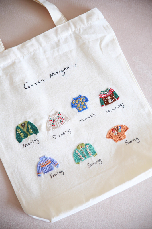 hand-sewn patch tote for creative women