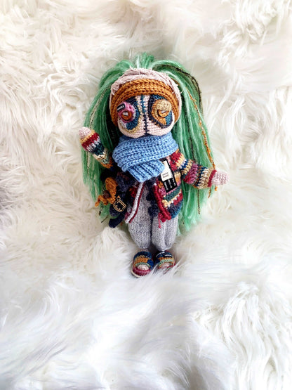 Handcrafted Crochet Ghost Doll Ornament