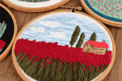 delicate handmade embroidery art for Valentine's Day surprise