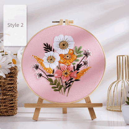 delicate handmade floral embroidery for wedding bouquets
