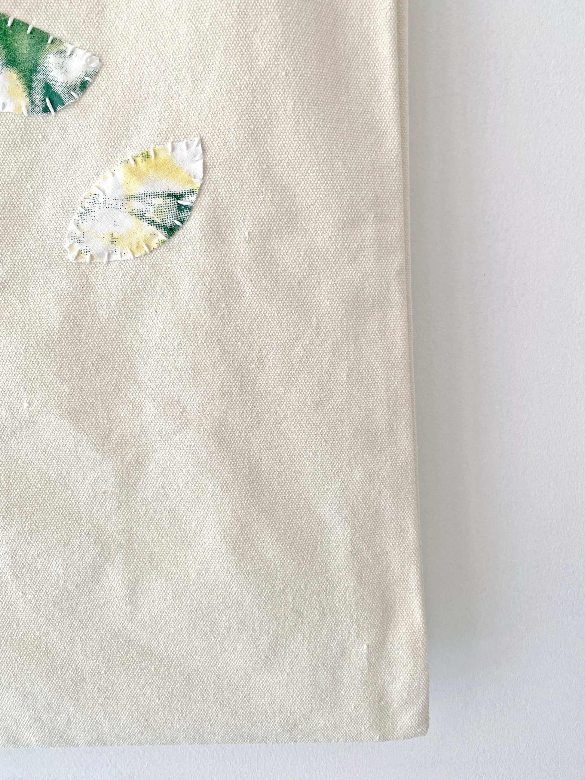 Durable And Washable Canvas Bag With DIY Sewn Floral Patterns