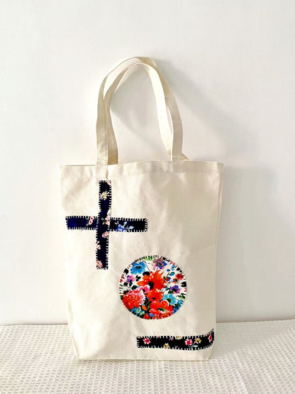 Eco-Friendly Sturdy Canvas Bag With Unique DIY Patchwork Designs