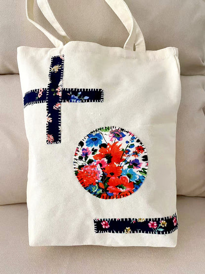 Creative Handcrafted Canvas Tote Bag with Personalized Design