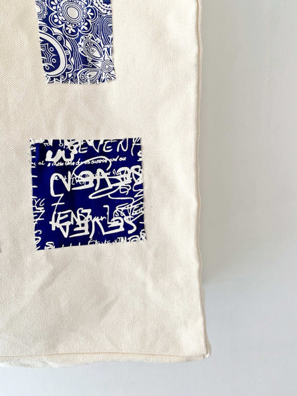 Hand Sewn Canvas Tote With Personalized Artistic Design