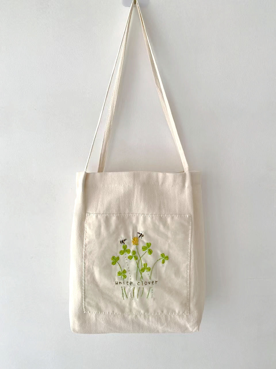 Durable Eco-Friendly Cotton Linen Bag with Unique DIY Embroidered Design