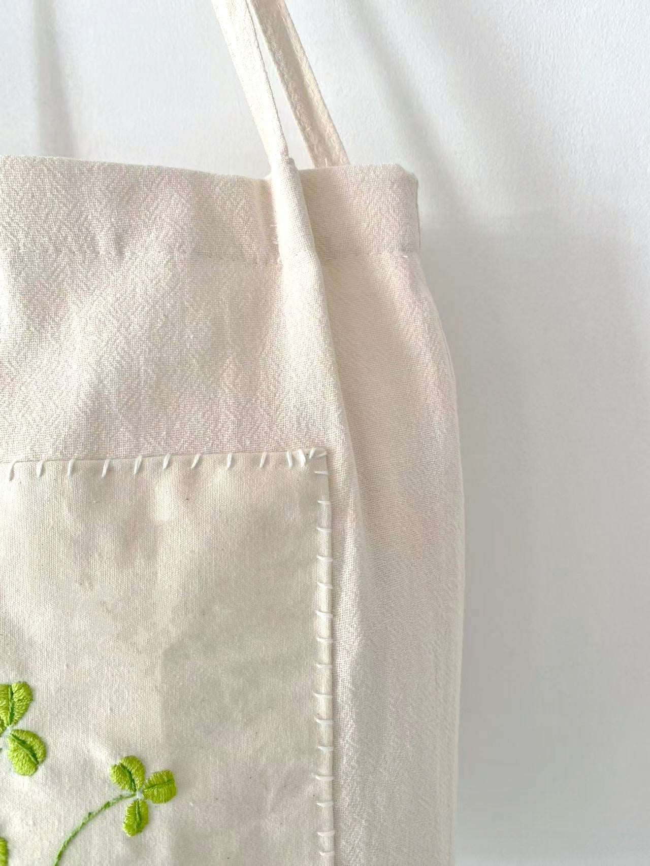 Eco-friendly Handmade Tote Bag with Embroidery for Shopping in Europe