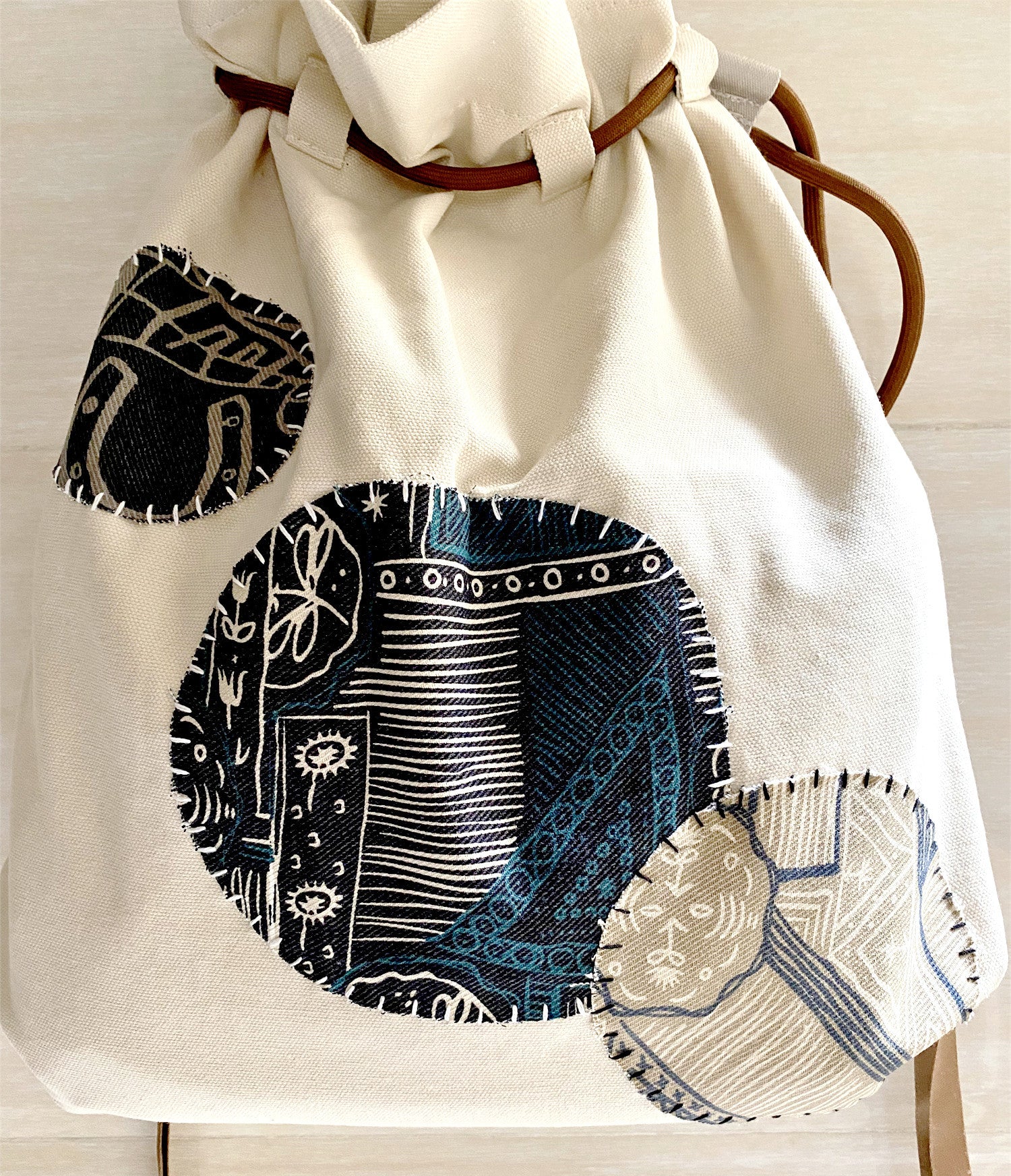 Large Capacity Patchwork Canvas Tote for Shopping and Travel