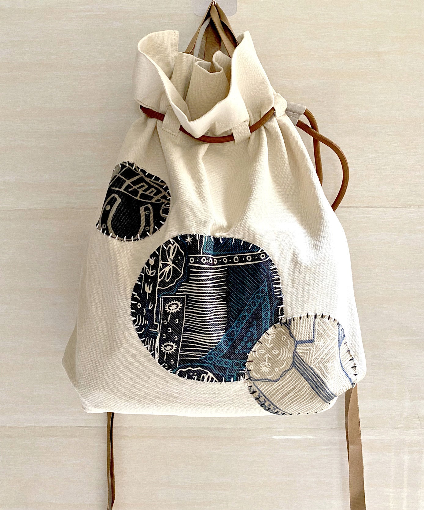 Handcrafted Patchwork Canvas Bag for Daily Use