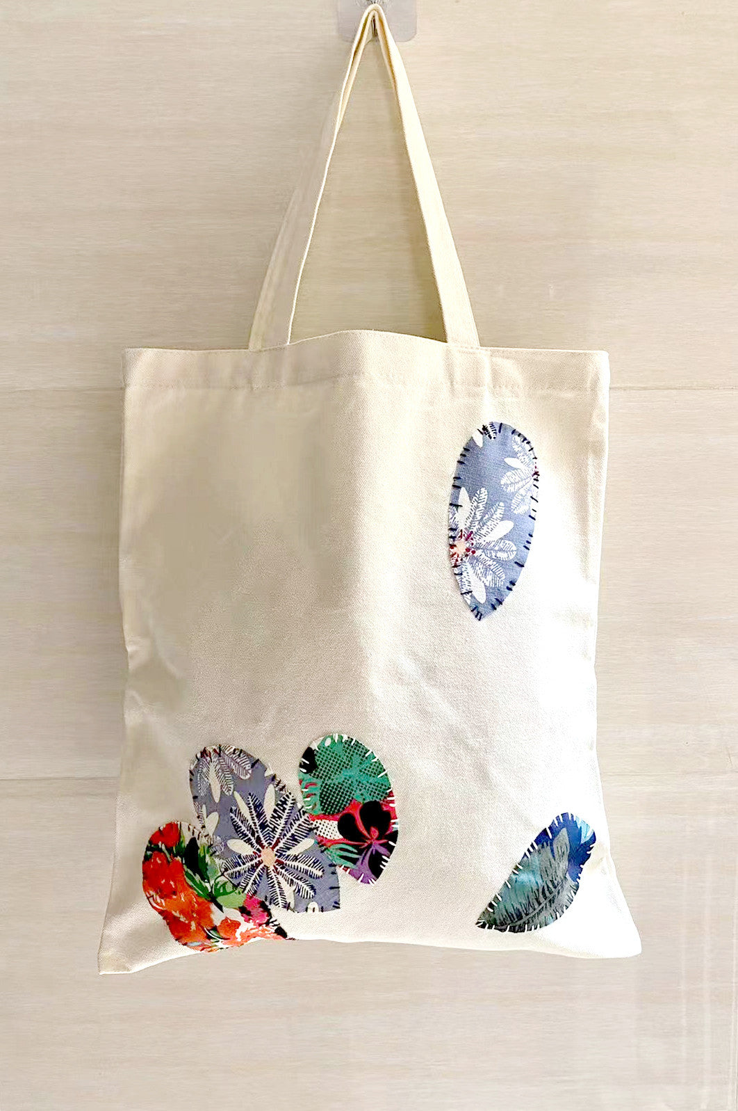 DIY Handmade Patchwork Canvas Tote Bag For Shopping And Everyday Use