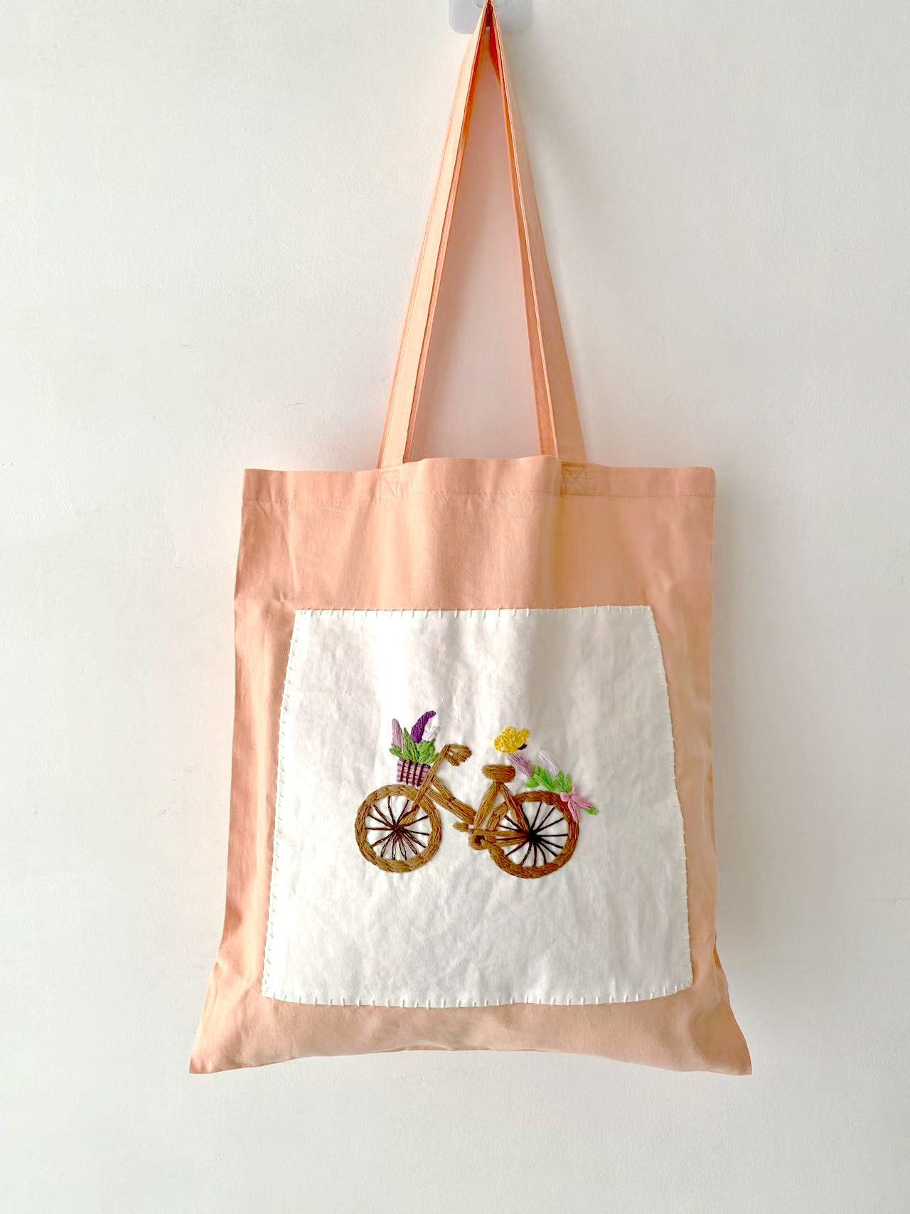 Rustic Style Sustainable Embroidered Shopping Tote