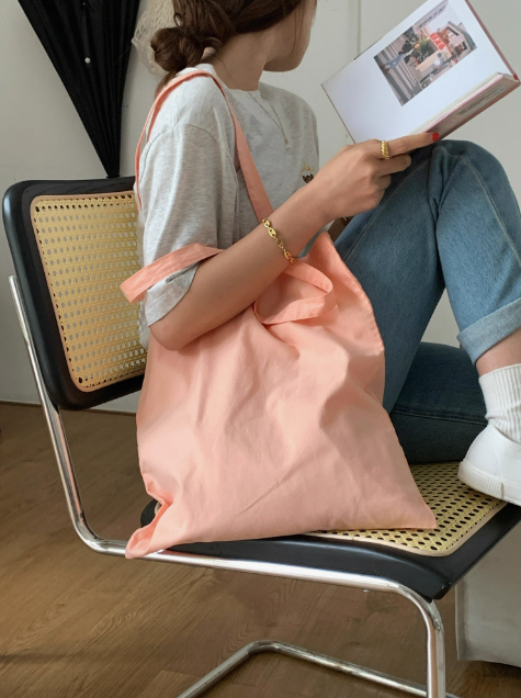 Sustainable Cotton Shoulder Tote for Shopping and Travel
