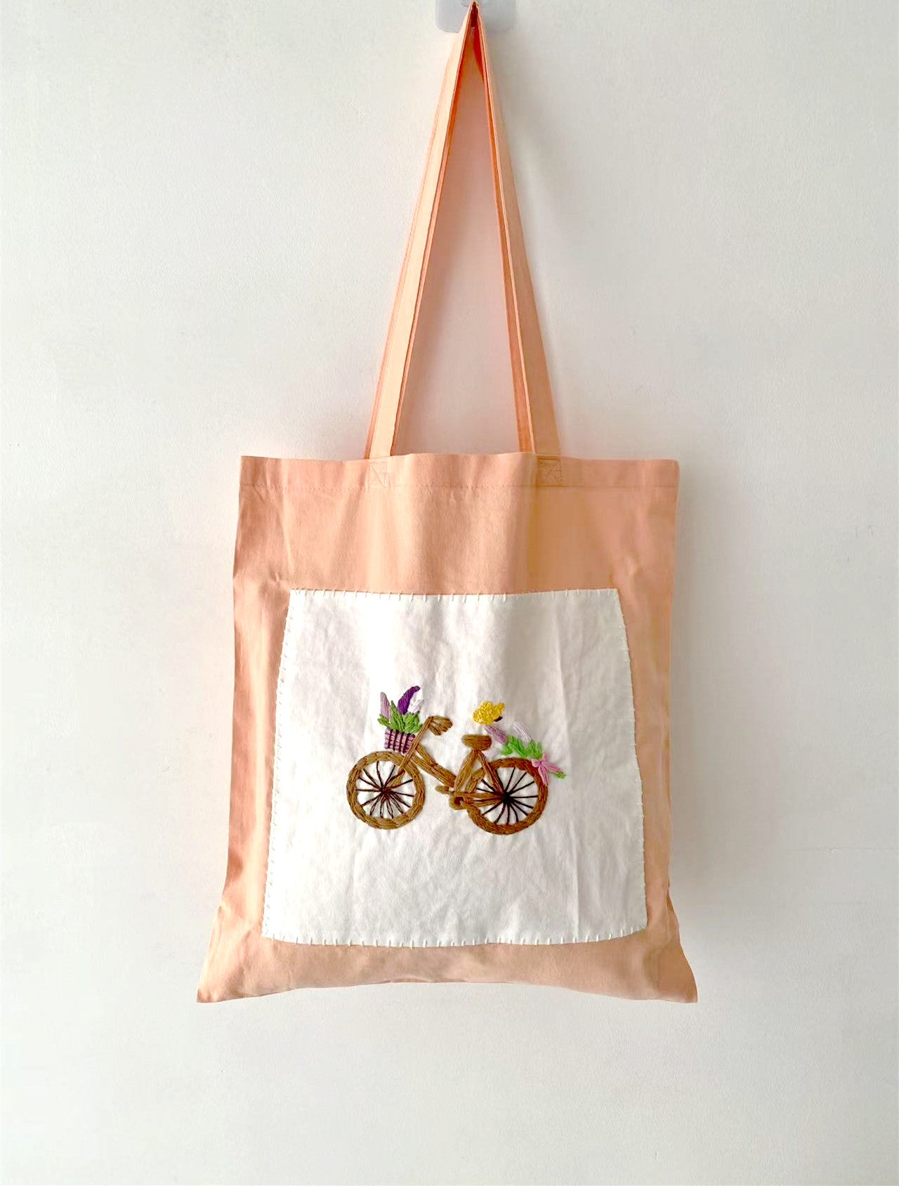 Nature-Inspired Hand-Stitched Cotton Tote