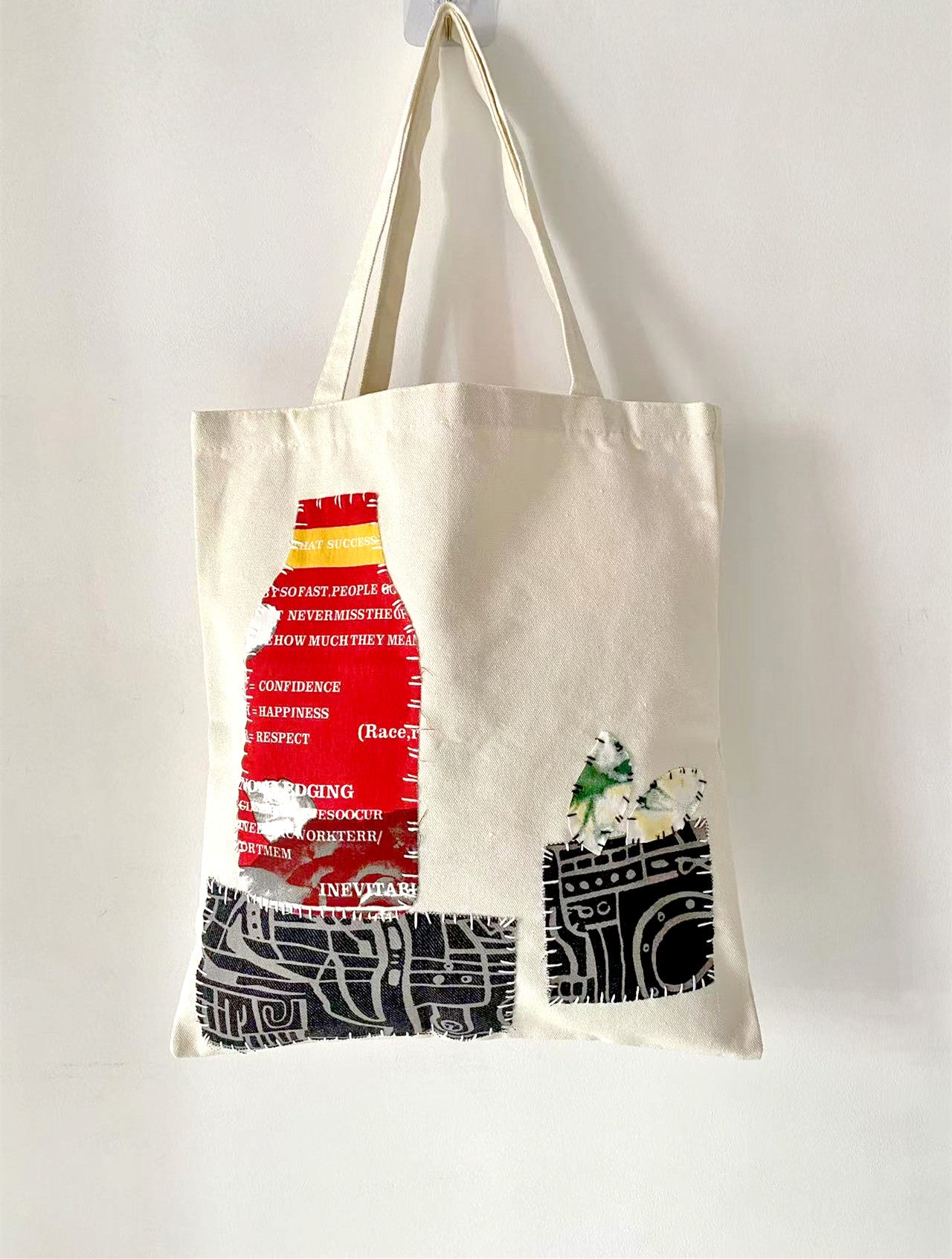 Custom Handmade Patchwork Canvas Bag for Sustainable Living