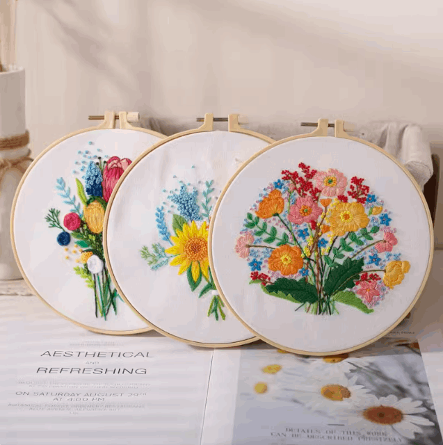 custom embroidery piece for handmade birthday gifts