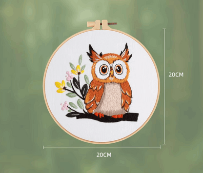 Beautiful Handmade Owl Embroidery Patch For Room Decorations