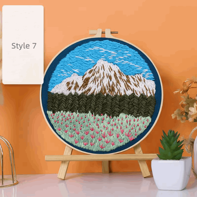 personalized flower embroidery art for DIY school projects