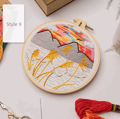 Scenic Nature Embroidery for Artistic Home Decor