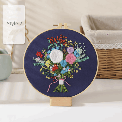 elegant floral embroidery for custom clothing decoration