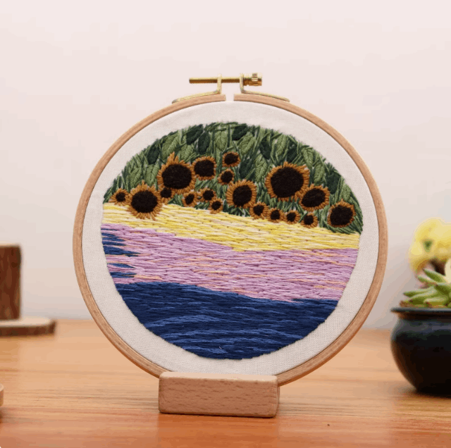 personalized embroidery landscape artwork for Christmas present