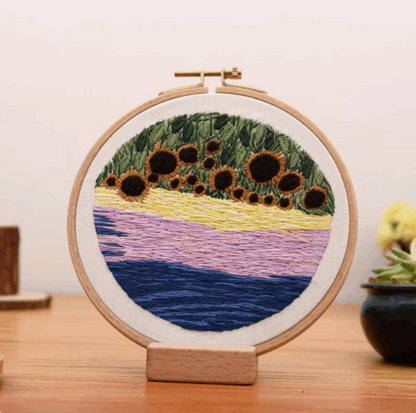personalized embroidery landscape artwork for Christmas present