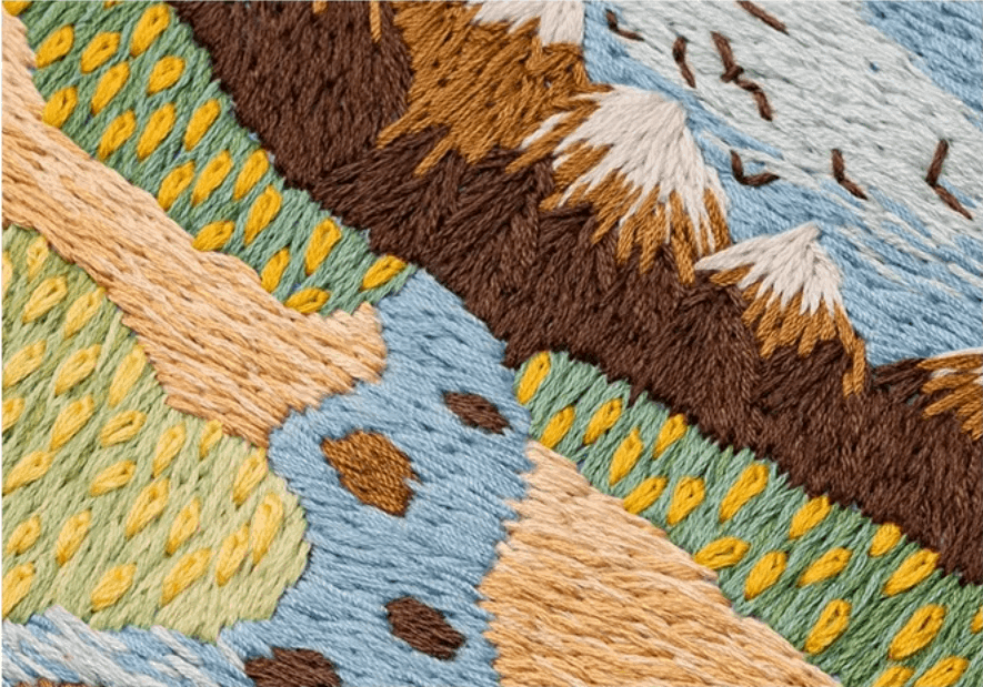 Hand-Stitched Floral Embroidery for Gift Giving