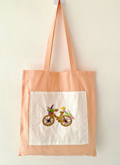 Best reusable cotton DIY embroidered bag for sustainable lifestyle