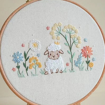 Hand-embroidered Lamb Patch