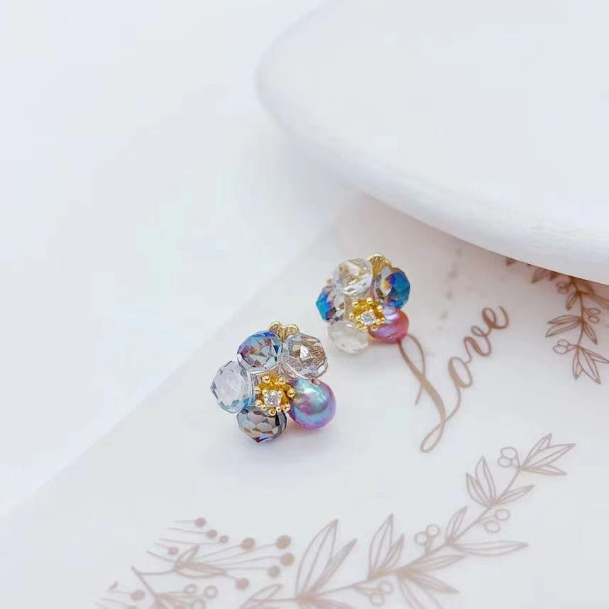 Handcrafted Crystal Earrings woyaza