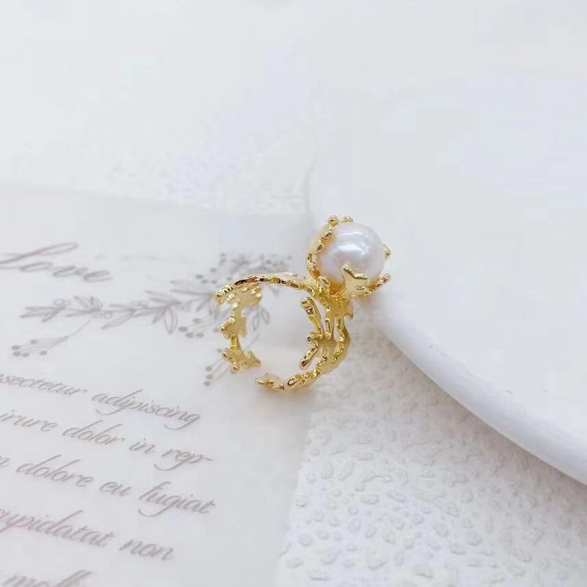 Handcrafted Pearl Rings woyaza