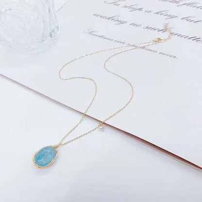 Handmade Blue Necklace woyaza