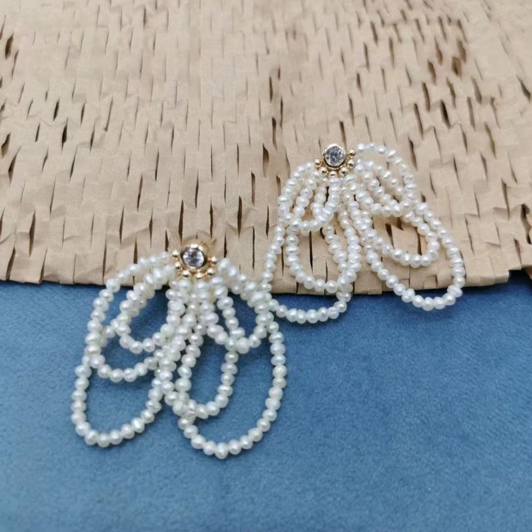 Handmade Pearl Earrings woyaza