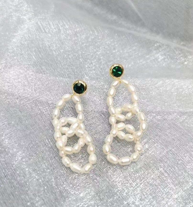 Handmade Pearl Earrings woyaza