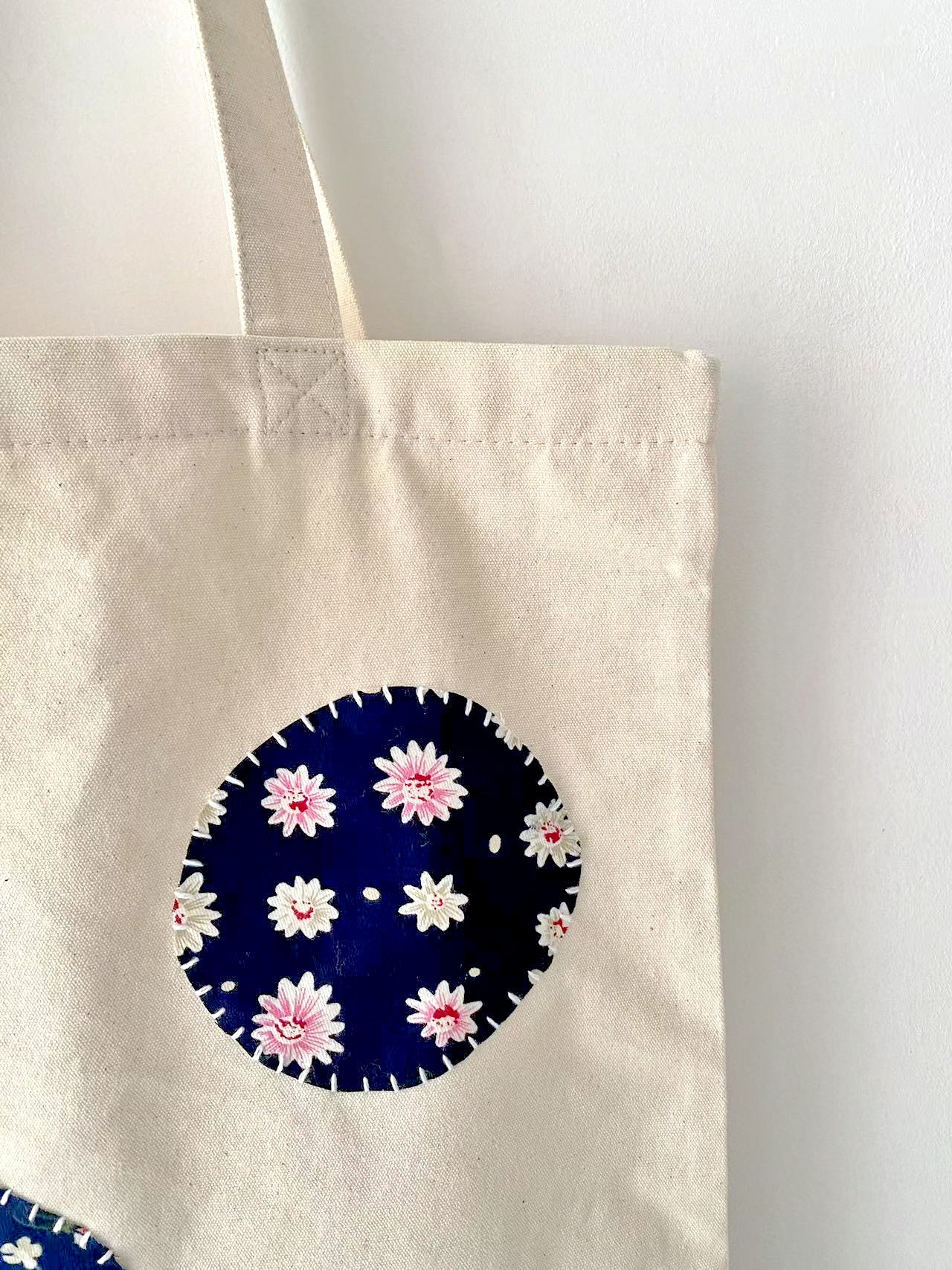 Unique DIY Patchwork Canvas Tote Bag with Eco-Friendly Materials for Daily Use