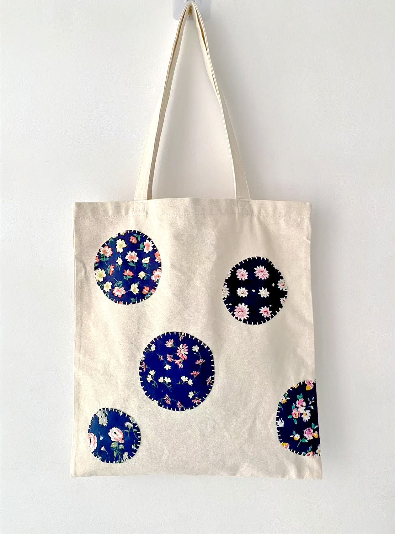 Creative Handmade Patchwork Design Canvas Tote Bag