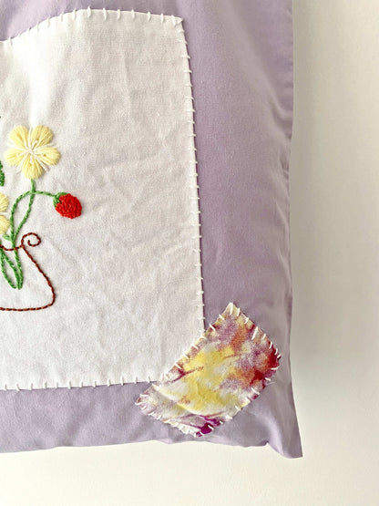 Durable and Stylish Large Capacity Tote Bag with DIY Embroidery and Patchwork