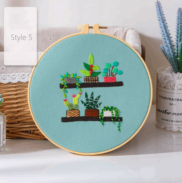 cactus stitch art for indoor garden lovers