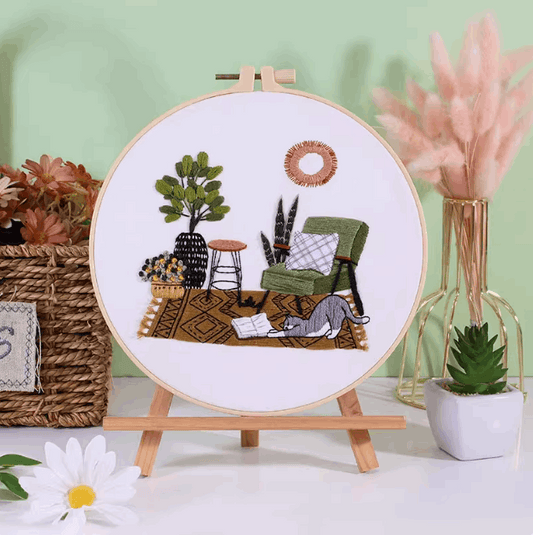 Handmade Kitty Embroidery Patch For DIY Crafts